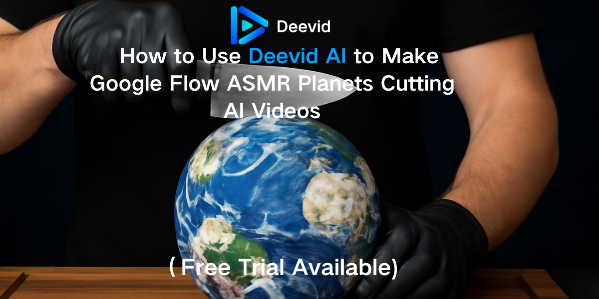 How to Use Deevid AI to Make Google Flow ASMR Planets Cutting AI Videos(Free Trial Available)